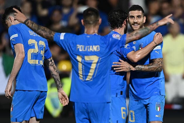Db Cesena 07 06 2022 - Uefa Nations League Italia-Ungheria foto Daniele Buffa Image nella foto: esultanza gol Lorenzo Pellegrini 