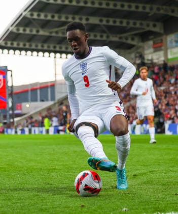 England Under 21 v Albania Under 21 2023 UEFA European U21, U 21 Championship Folarin Balogun of England Under 21 during the 2023 UEFA European U21 Championship match at the Technique Stadium, Chesterfield Content Not Available For UK Newspapers Copyright: xAndyxSumnerx FIL-16988-0033 UK Newspapers OUT