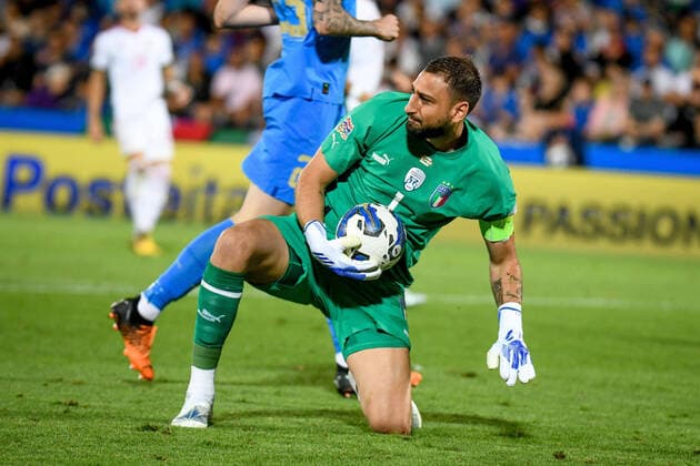 Mandatory Credit: Photo by Ettore Griffoni LiveMedia Shutterstock (12976211bb) Italy s Gianluigi Donnarumma saves a goal football UEFA Nations League match Italy vs Hungary, Dino Manuzzi stadium, Cesena, Italy - 07 Jun 2022 football UEFA Nations League match Italy vs Hungary, Dino Manuzzi stadium, Cesena, Italy - 07 Jun 2022  Copyright: xEttorexGriffoni LiveMedia Shutterstockx 12976211bb
