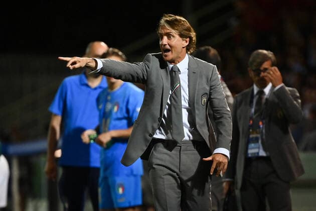 Sport Bilder des Tages Photo Massimo Paolone LaPresse june 7, 2022 Cesena, Italy soccer Italy vs Hungary - UEFA Nations League League A Group 3 - Dino Manuzzi Orogel stadium In the pic: Roberto Mancini (Italia) shouts instructions to his players  Copyright: xMassimoxPaolone LaPressex