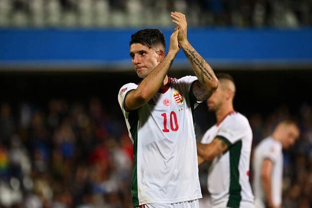 Photo Massimo Paolone LaPresse june 7, 2022 Cesena, Italy soccer Italy vs Hungary - UEFA Nations League League A Group 3 - Dino Manuzzi Orogel stadium In the pic: Dominik Szoboszlai (Ungheria) greets the fans at the end of the match  Copyright: xMassimoxPaolone LaPressex