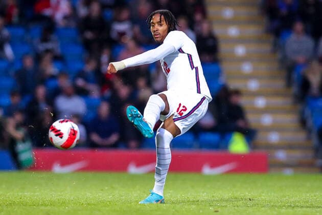 Mandatory Credit: Photo by Ryan Crockett JMP Shutterstock (12976060co) Djed Spence of England England U21, U 21 v Albania U21, UK - 07 Jun 2022 Editorial use only England U21 v Albania U21, UK - 07 Jun 2022 Editorial use only  Copyright: xRyanxCrockett JMP Shutterstockx 12976060co