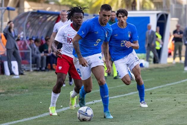 June 7, 2022, San Benedetto del Tronto, Italy: Cosimo Marco Da Graca of Italy U20 in action during the International Friendly, Länderspiel, Nationalmannschaft match between Italy U20 and Poland U20 at Stadio Riviera delle Palme on June 7, 2022 in San Benedetto del Tronto, Italy. Ã‚ Photo: . Other - U20 Italy vs Poland, San Benedetto del Tronto, Italy  - ZUMAl164 20220607_zsa_l164_119 Copyright: xCinziaxCamelax