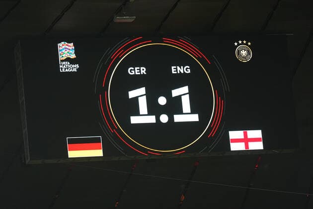 Football, Nations League, International, Group C, Germany England, 07 06 2022, Allianzarena Munich 1 1 Score, Result
