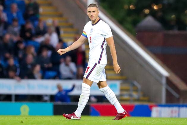 Mandatory Credit: Photo by Ryan Crockett JMP Shutterstock (12976060ev) Taylor Harwood-Bellis of England England U21, U 21 v Albania U21, UK - 07 Jun 2022 Editorial use only England U21 v Albania U21, UK - 07 Jun 2022 Editorial use only  Copyright: xRyanxCrockett JMP Shutterstockx 12976060ev