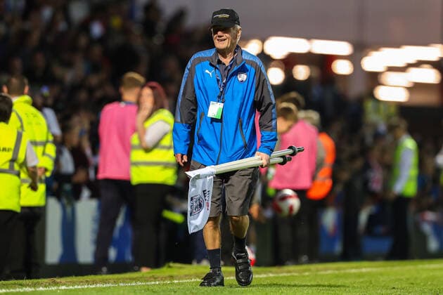 Mandatory Credit: Photo by Ryan Crockett JMP Shutterstock (12976060fz) A Groundsman clears away The FA England branded corner flags England U21, U 21 v Albania U21, UK - 07 Jun 2022 Editorial use only England U21 v Albania U21, UK - 07 Jun 2022 Editorial use only  Copyright: xRyanxCrockett JMP Shutterstockx 12976060fz