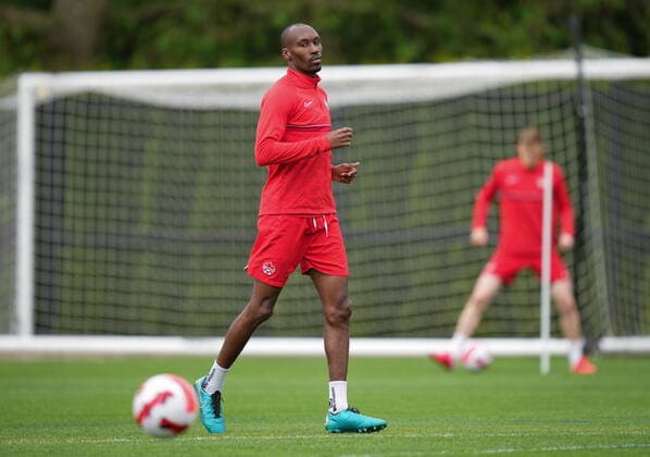 June 7, 2022, VANCOUVER, BC, CANADA: Canadian national men s soccer team midfielder Atiba Hutchinson jogs during a training session for a CONCACAF Nations League match against Curacao, in Vancouver, on Tuesday, June 7, 2022. Canada s men s soccer team is back to training for the Thursday match, but the players say there s still work to be done on reaching a new deal with the s national governing body. A scheduled friendly against Panama on Sunday was cancelled after the Canadian team refused to play due to a labour dispute. Canada News - June 7, 2022 - ZUMAc35_ 20220607_zaf_c35_096 Copyright: xDarrylxDyckx