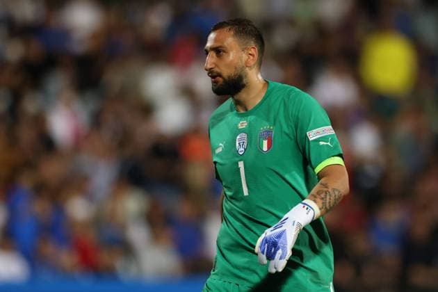 Cesena, Italy, 7th June 2022. Gianluigi Donnarumma of Italy during the UEFA Nations League match at Stadio Dino Manuzzi, Cesena. Picture credit should read: Jonathan Moscrop Sportimage EDITORIAL USE ONLY. No use with unauthorised audio, video, data, fixture lists, club league logos or live services. Online in-match use limited to 120 images, no video emulation. No use in betting, games or single club league player publications. SPI-1722-0048