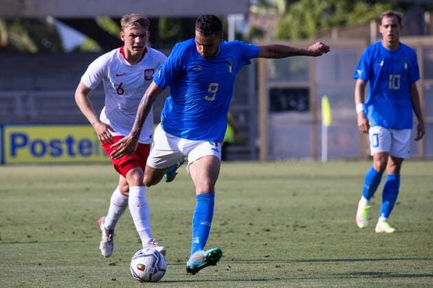 June 7, 2022, San Benedetto del Tronto, Italy: Cosimo Marco Da Graca of Italy U20 in action during the International Friendly, Länderspiel, Nationalmannschaft match between Italy U20 and Poland U20 at Stadio Riviera delle Palme on June 7, 2022 in San Benedetto del Tronto, Italy. Ã‚ Photo: . Other - U20 Italy vs Poland, San Benedetto del Tronto, Italy  - ZUMAl164 20220607_zsa_l164_164 Copyright: xCinziaxCamelax