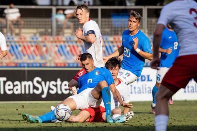 Cosimo Pio Riccio of Italy U20 in action during the International Friendly, Länderspiel, Nationalmannschaft match between Italy U20 and Poland U20 at Stadio Riviera delle Palme on June 7, 2022 in San Benedetto del Tronto, Italy. Ã‚ Photo: Cinzia Camela.  Copyright: xCinziaxCamelax xipa-agency.netx xx 0