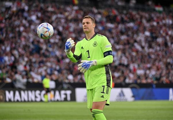 Goalkeeper Manuel Neuer Germany 07 06 2022, football 2022, UEFA Nations League 2022 23, 2 matchday in Munich, Germany England 1 1 photo Maik Hölter TEAM2sportphoto Muenchen Allianz Arena Germany Team2