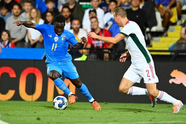 IPP20220607 Football - soccer: UEFA Nations League 2022 23, Italy (ITA) - Hungary (HUN), Gnonto (Verwendung nur in Deutschland - GERMANY ONLY) *** IPP20220607 Football soccer UEFA Nations League 2022 23, Italy ITA Hungary HUN , Gnonto use only in Germany GERMANY ONLY 