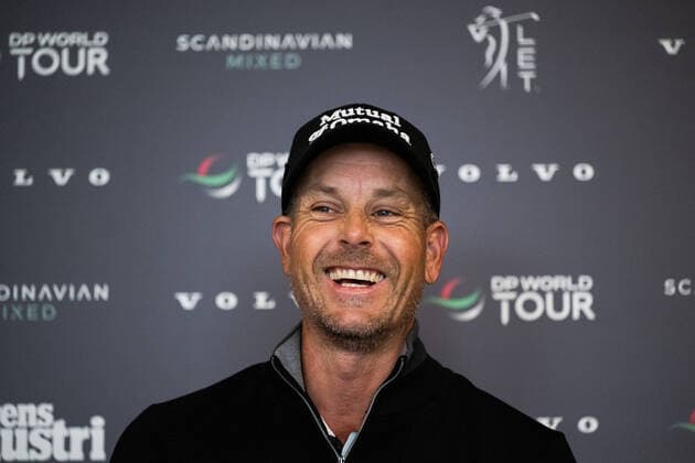 220608 Henrik Stenson of Sweden during a press event ahead of the golf tournament Scandinavian Mixed on June 8, 2022 in Halmstad Photo Mathias Bergeld BILDBYRAN kod MB MB0394 golf scandinavian mixed bbeng press event presskonferens,  Copyright: MATHIASxBERGELD BB220608MB010