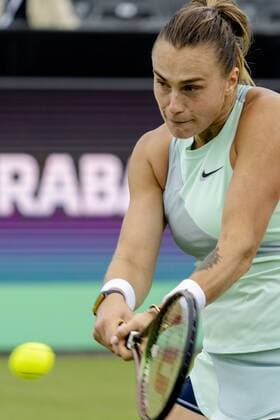 ROSMALEN Tennis player Aryna Sabalenka Belarus in action at the international tennis tournament Libema Open The combined Dutch tennis tournament for men and women will be held on the grass courts of Autotron for twelve days ANP SANDER KING xVIxANPxSportx xxANPxIVx 450040360 originalFilename: 450040360.jpg