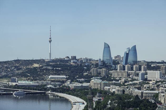 Baku city ambiance during the Formula 1 Azerbaijan Grand Prix 2022, 8th round of the 2022 FIA Formula One World Championship, WM, Weltmeisterschaft on the Baku City Circuit, from June 10 to 12, 2022 in Baku, Azerbaijan - F1 - AZERBAIJAN GRAND PRIX 2022 DPPI Panoramic  00122020__R5_5781