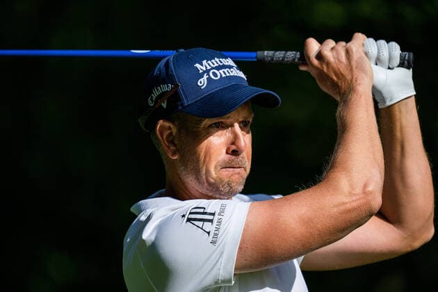 220609 Henrik Stenson of Sweden during the first round of the Scandinavian Mixed golf tournament on June 9, 2022 in Halmstad Photo Mathias Bergeld BILDBYRAN kod MB MB0395 golf scandinavian mixed day 1 bbeng sweden sverige,  Copyright: MATHIASxBERGELD BB220609MB020
