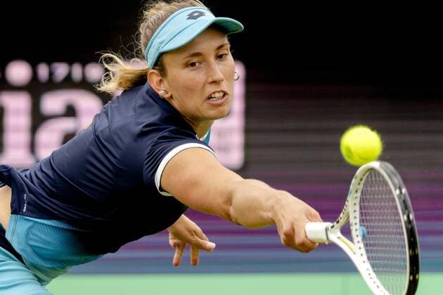 2022 06 09 11 35 41 ROSMALEN Tennis star Elise Mertens Belgium in action at the international tennis tournament Libema Open The combined Dutch tennis tournament for men and women will be held on the grass courts of Autotron for twelve days ANP SANDER KONING netherlands out belgium out Rosmalen xVIxxIVx 450106365 originalFilename: 0160801647st.jpg