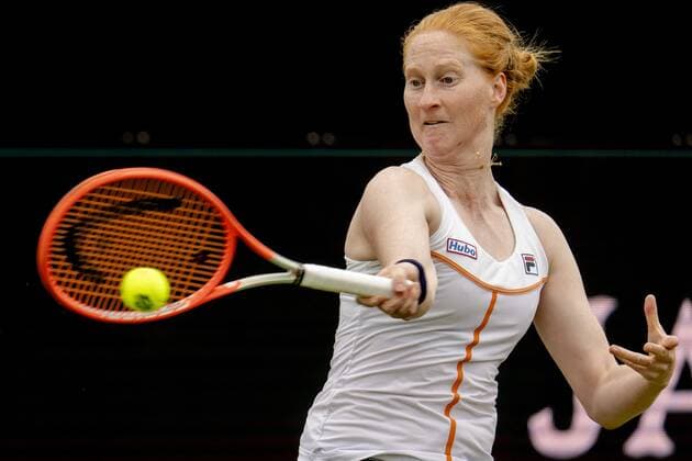 2022 06 09 11 31 13 ROSMALEN Tennis player Alison van Uytvanck Belgium in action at the international tennis tournament Libema Open The combined Dutch tennis tournament for men and women will be held on the grass courts of Autotron for twelve days ANP SANDER KONING netherlands out belgium out Rosmalen xVIxxIVx 450106388 originalFilename: 0160801691st.jpg