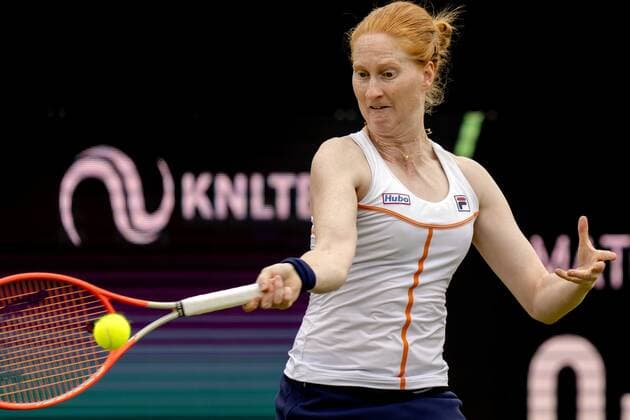 ROSMALEN Tennis player Alison van Uytvanck Belgium in action at the international tennis tournament Libema Open The combined Dutch tennis tournament for men and women will be held on the grass courts of Autotron for twelve days ANP SANDER KING xVIxANPxSportx xxANPxIVx 450106958 originalFilename: 450106958.jpg