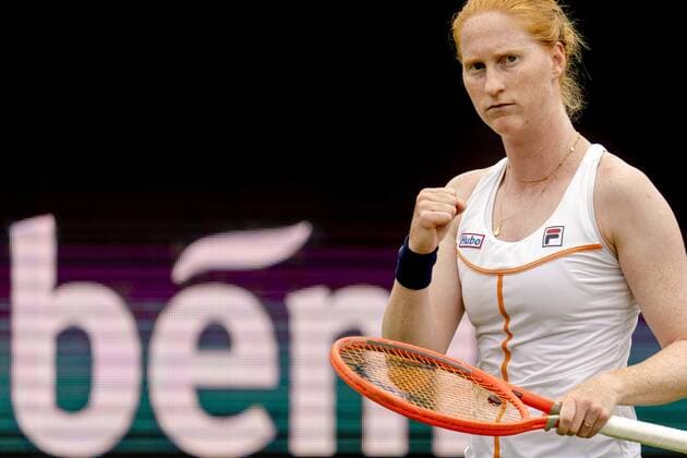 ROSMALEN Tennis player Alison van Uytvanck Belgium in action at the international tennis tournament Libema Open The combined Dutch tennis tournament for men and women will be held on the grass courts of Autotron for twelve days ANP SANDER KING xVIxANPxSportx xxANPxIVx 450107229 originalFilename: 450107229.jpg