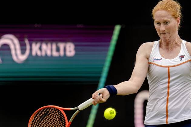 ROSMALEN Tennis player Alison van Uytvanck Belgium in action at the international tennis tournament Libema Open The combined Dutch tennis tournament for men and women will be held on the grass courts of Autotron for twelve days ANP SANDER KING xVIxANPxSportx xxANPxIVx 450107233 originalFilename: 450107233.jpg