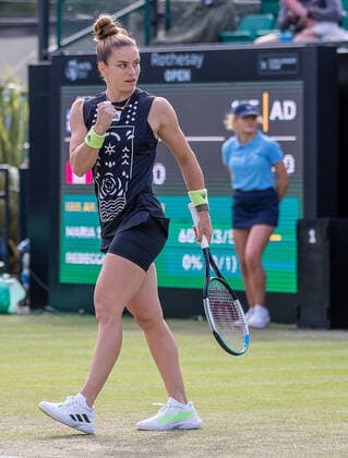 Rothesay Open Nottingham Day One Maria Sakkara during the Second Round match of the Rothesay Open Nottingham Day One at Nottingham Tennis Centre, Nottingham Content Not Available For UK Newspapers Copyright: xDarrenxWoolleyx FIL-16999-0008 UK Newspapers OUT