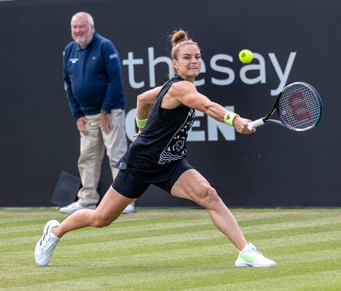 Rothesay Open Nottingham Day One Maria Sakkara during the Second Round match of the Rothesay Open Nottingham Day One at Nottingham Tennis Centre, Nottingham Content Not Available For UK Newspapers Copyright: xDarrenxWoolleyx FIL-16999-0017 UK Newspapers OUT