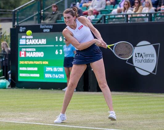 Rothesay Open Nottingham Day One Rebecca Marino during the Second Round match of the Rothesay Open Nottingham Day One at Nottingham Tennis Centre, Nottingham Content Not Available For UK Newspapers Copyright: xDarrenxWoolleyx FIL-16999-0019 UK Newspapers OUT