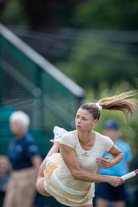 Rothesay Open Nottingham Day One Camila Giorgi during the Second Round match of the Rothesay Open Nottingham Day One at Nottingham Tennis Centre, Nottingham Content Not Available For UK Newspapers Copyright: xDarrenxWoolleyx FIL-16999-0036 UK Newspapers OUT