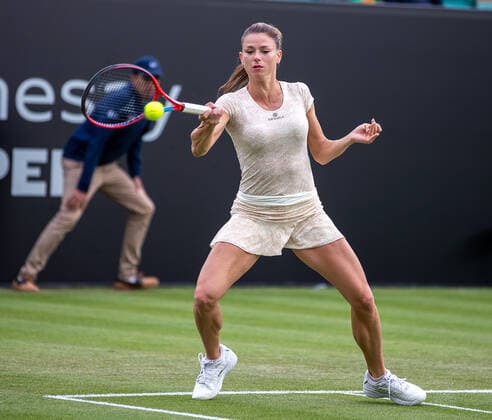 Rothesay Open Nottingham Day One Camila Giorgi during the Second Round match of the Rothesay Open Nottingham Day One at Nottingham Tennis Centre, Nottingham Content Not Available For UK Newspapers Copyright: xDarrenxWoolleyx FIL-16999-0049 UK Newspapers OUT