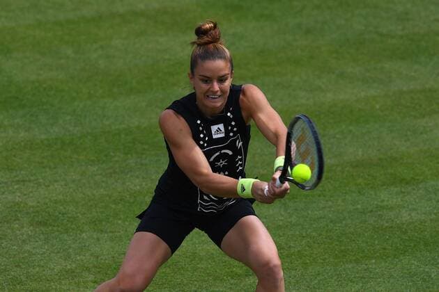 Mandatory Credit: Photo by Anna Gowthorpe Shutterstock (12979624s) Maria Sakkari of Greece during her quarter final match Rothesay Open, Tennis, Nottingham Tennis Centre, Nottingham, UK - 10 Jun 2022 Rothesay Open, Tennis, Nottingham Tennis Centre, Nottingham, UK - 10 Jun 2022  Copyright: xAnnaxGowthorpe Shutterstockx 12979624s
