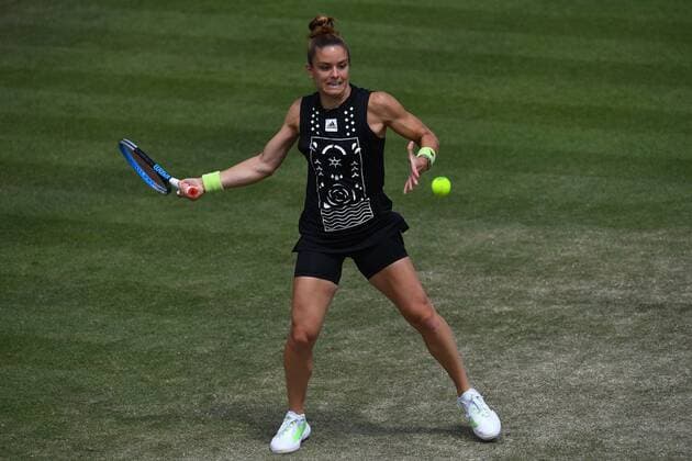 Mandatory Credit: Photo by Anna Gowthorpe Shutterstock (12979624z) Maria Sakkari of Greece during her quarter final match Rothesay Open, Tennis, Nottingham Tennis Centre, Nottingham, UK - 10 Jun 2022 Rothesay Open, Tennis, Nottingham Tennis Centre, Nottingham, UK - 10 Jun 2022  Copyright: xAnnaxGowthorpe Shutterstockx 12979624z