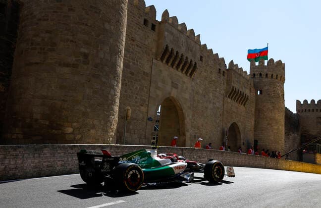24 Guanyu Zhou CHN, Alfa Romeo F1 Team ORLEN , F1 Grand Prix of Azerbaijan at Baku City Circuit on June 10, 2022 in Baku, Azerbaijan Photo by HOCH ZWEI Baku Azerbaijan