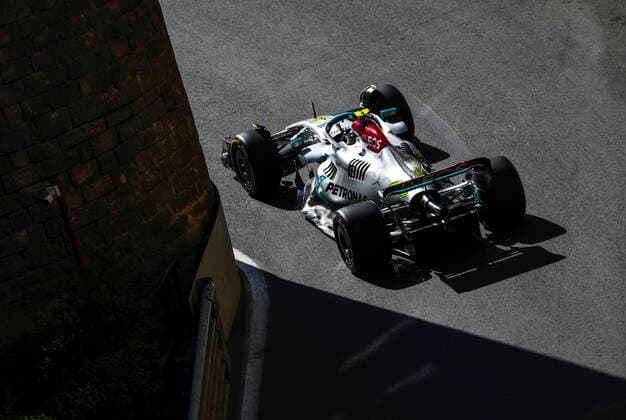 44 Lewis Hamilton GBR, Mercedes AMG Petronas F1 Team , F1 Grand Prix of Azerbaijan at Baku City Circuit on June 10, 2022 in Baku, Azerbaijan Photo by HOCH ZWEI Baku Azerbaijan