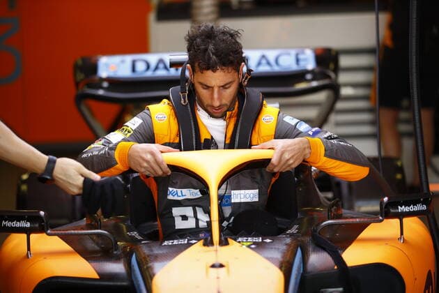 RICCIARDO Daniel (aus), McLaren F1 Team MCL36, portrait during the Formula 1 Azerbaijan Grand Prix 2022, 8th round of the 2022 FIA Formula One World Championship, WM, Weltmeisterschaft on the Baku City Circuit, from June 10 to 12, 2022 in Baku, Azerbaijan - F1 - AZERBAIJAN GRAND PRIX 2022 DPPI Panoramic  _B3_2211