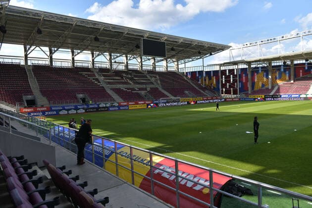 Finnish footballers at the official pre-match training session against Romania, counting for the League of Nations, held at the Rapid Giulesti Stadium in Bucharest, Friday, June 10, 2022 Bucharest Copyright: xRazvanxPasarica SPORTxPICTURESx