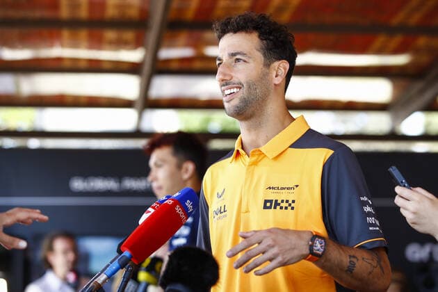 RICCIARDO Daniel (aus), McLaren F1 Team MCL36, portrait during the Formula 1 Azerbaijan Grand Prix 2022, 8th round of the 2022 FIA Formula One World Championship, WM, Weltmeisterschaft on the Baku City Circuit, from June 10 to 12, 2022 in Baku, Azerbaijan - F1 - AZERBAIJAN GRAND PRIX 2022 DPPI Panoramic  00122020__B3_0942