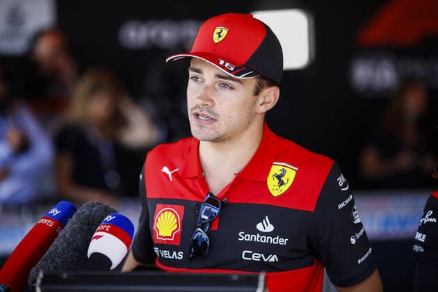 LECLERC Charles (mco), Scuderia Ferrari F1-75, portrait during the Formula 1 Azerbaijan Grand Prix 2022, 8th round of the 2022 FIA Formula One World Championship, WM, Weltmeisterschaft on the Baku City Circuit, from June 10 to 12, 2022 in Baku, Azerbaijan - F1 - AZERBAIJAN GRAND PRIX 2022 DPPI Panoramic  00122020__B3_1457