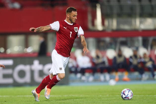 SOCCER - NL, AUT vs FRA VIENNA,AUSTRIA,10.JUN.22 - SOCCER - UEFA Nations League, OEFB international match, Länderspiel, Nationalmannschaft Austria vs France. Image shows Marko Arnautovic (AUT)  GEPAxpictures xGEPAxpictures xPhilippxBrem