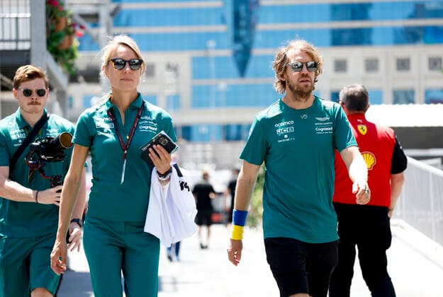 5 Sebastian Vettel DEU, Aston Martin Aramco Cognizant F1 Team , F1 Grand Prix of Azerbaijan at Baku City Circuit on June 11, 2022 in Baku, Azerbaijan Photo by HOCH ZWEI Baku Azerbaijan