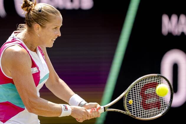 ROSMALEN Tennis player Shelby Rogers United States in action during the match against Aryna Sabalenka not in photo, Belarus at the international tennis tournament Libema Open The combined Dutch tennis tournament for men and women will be held on the grass courts of Autotron for twelve days ANP SANDER KING xVIxANPxSportx xxANPxIVx 450269204 originalFilename: 450269204.jpg