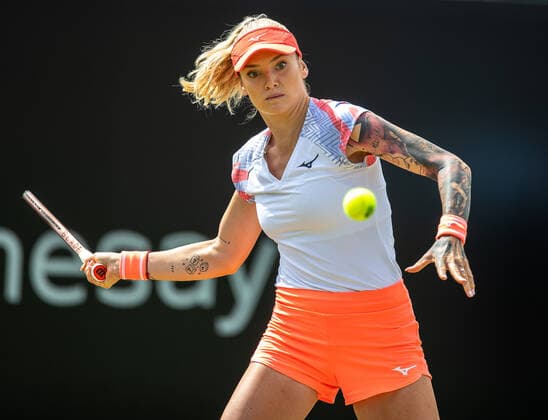 Rothesay Open Nottingham Day Three Tereza Martincova during the Womens Semi Final match of the Rothesay Open Nottingham Day Three at Nottingham Tennis Centre, Nottingham Content Not Available For UK Newspapers Copyright: xDarrenxWoolleyx FIL-17004-0043 UK Newspapers OUT