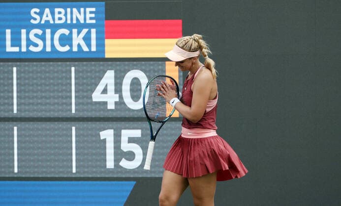 Sabine Lisicki GER wins in two sets against Asia Muhammad USA tennis bett1 open WTA 500 tournament on grass women season 2021 2022 11 06 2022