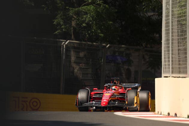 16 LECLERC Charles (mco), Scuderia Ferrari F1-75, action during the Formula 1 Azerbaijan Grand Prix 2022, 8th round of the 2022 FIA Formula One World Championship, WM, Weltmeisterschaft on the Baku City Circuit, from June 10 to 12, 2022 in Baku, Azerbaijan - F1 - AZERBAIJAN GRAND PRIX 2022 DPPI Panoramic  20220611_G00D7193