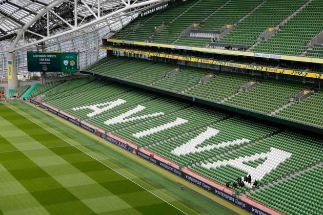 11th June 2022; Aviva Stadium, Dublin, Ireland; UEFA Nations League football, Republic of Ireland versus Scotland; A general view of the Aviva Stadium prior to kickoff  ActionPlus12398461 PeterxFitzpatrick
