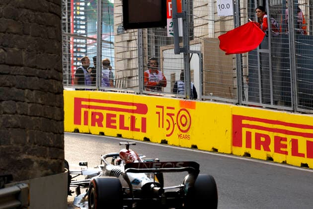 63 George Russell GBR, Mercedes AMG Petronas F1 Team , F1 Grand Prix of Azerbaijan at Baku City Circuit on June 11, 2022 in Baku, Azerbaijan Photo by HOCH ZWEI Baku Azerbaijan