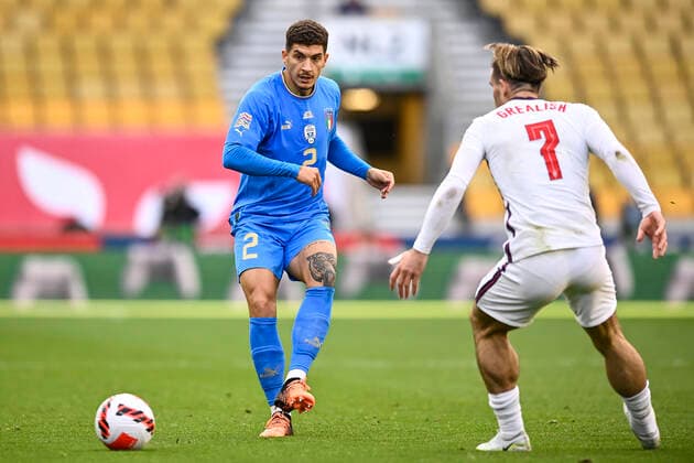 Photo LaPresse - Fabio Ferrari June, 11 2022 Wolverhampton, United Kingdom soccer England vs Italy - Uefa Nations League - Group C 3 6 - Molineux Stadium. In the pic:Giovanni Di Lorenzo (Italy)  Copyright: xFabioxFerrari LaPressex