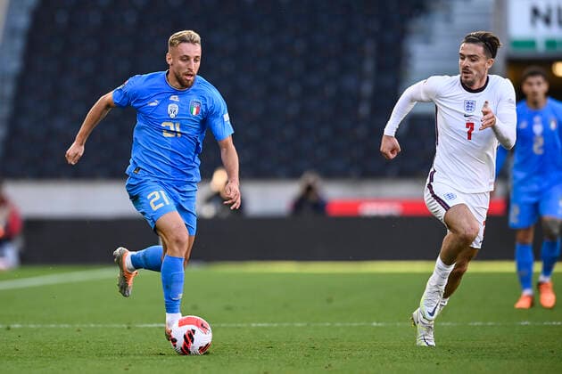 Photo LaPresse - Fabio Ferrari June, 11 2022 Wolverhampton, United Kingdom soccer England vs Italy - Uefa Nations League - Group C 3 6 - Molineux Stadium. In the pic:Frattesi(Italy)  Copyright: xFabioxFerrari LaPressex