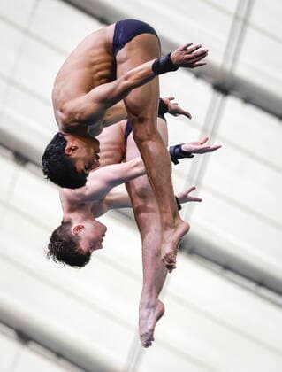 June 11, 2022, Calgary, AB, CANADA: Great Britain s Ben Cutmore, and Kyle Kothari compete in the Mens Open 10M Synchro Finals in Calgary, Alta., Saturday, June 11, 2022. Ben Cutmore, Kyle Kothari - ZUMAc35_ 20220611_zaf_c35_028 Copyright: xJeffxMcintoshx