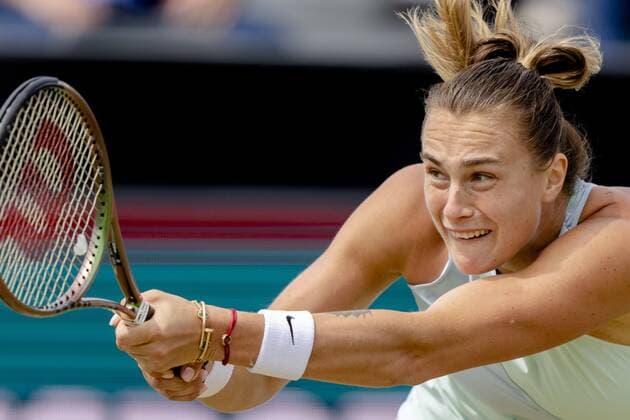 2022 06 12 12 11 36 ROSMALEN Tennis player Aryna Sabalenka Belarus in action against Ekaterina Alexandrova not in photo, Russia during the final of the international tennis tournament Libema Open The combined Dutch tennis tournament for men and women will be held on the grass courts of Autotron for twelve days ANP SANDER KONING netherlands out belgium out Rosmalen xVIxxIVx 450313342 originalFilename: 0160919503st.jpg